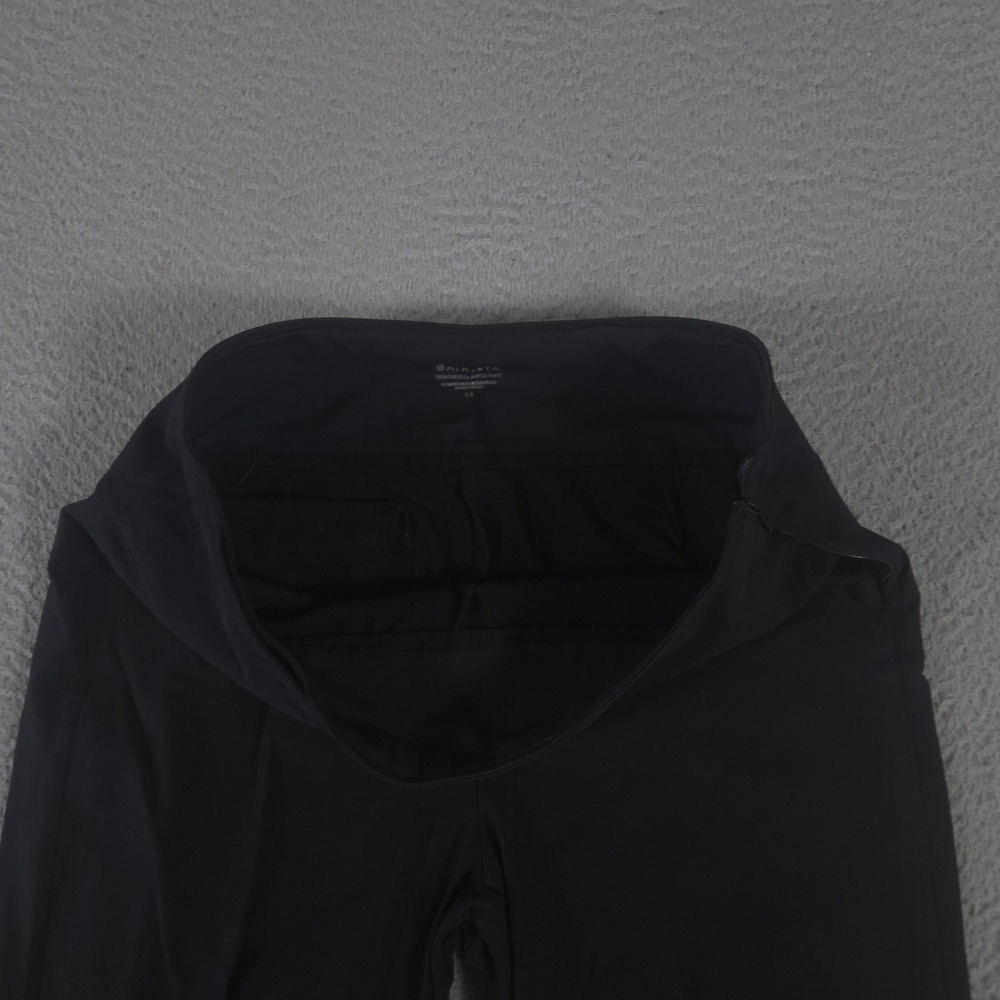 Athleta Pants Womens 16 Black Wander Slim Ankle Slim Leg Nylon Stretch Side Zip - Picture 6 of 12